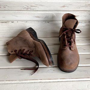 Vintage Lace Up Brown Leather Boots 8.5 W